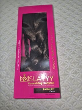Drawstring Braided Ponytail 24" – Latte Brown